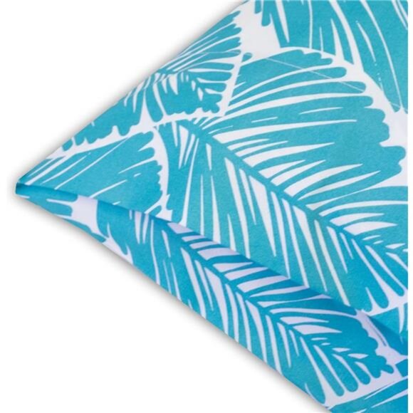Extra Soft Tropical Leaf Teal Pattern Sheet Set, King - Luxury Bed Sheets Set - Picture 5 of 6